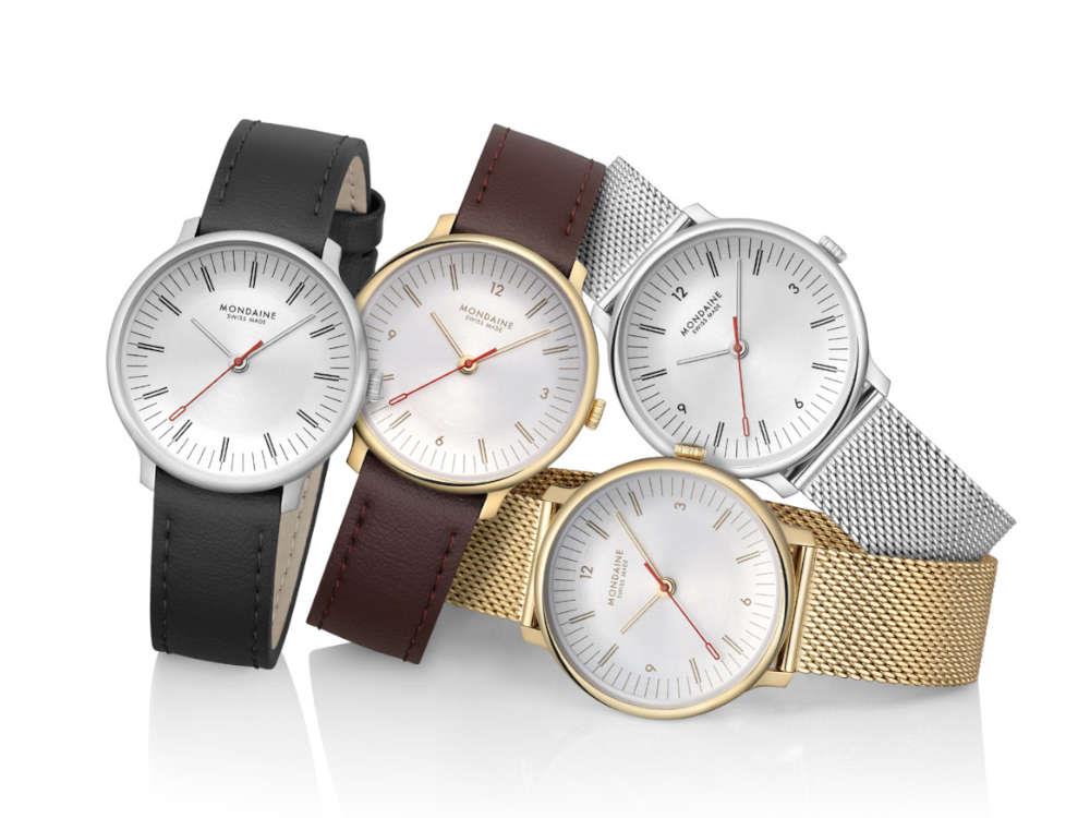 Reloj de Cuarzo Mondaine Doppio, Blanco, 33 mm, MLE.33110.LBV