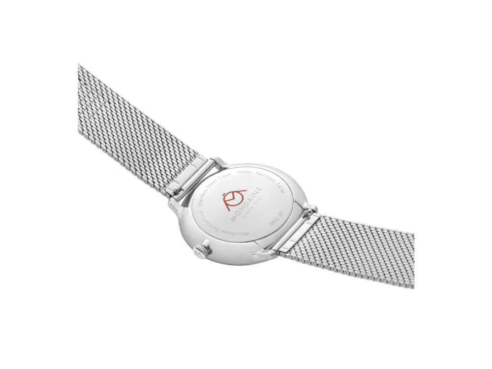 Reloj de Cuarzo Mondaine Doppio, Blanco, 41 mm, MLE.41210.SM