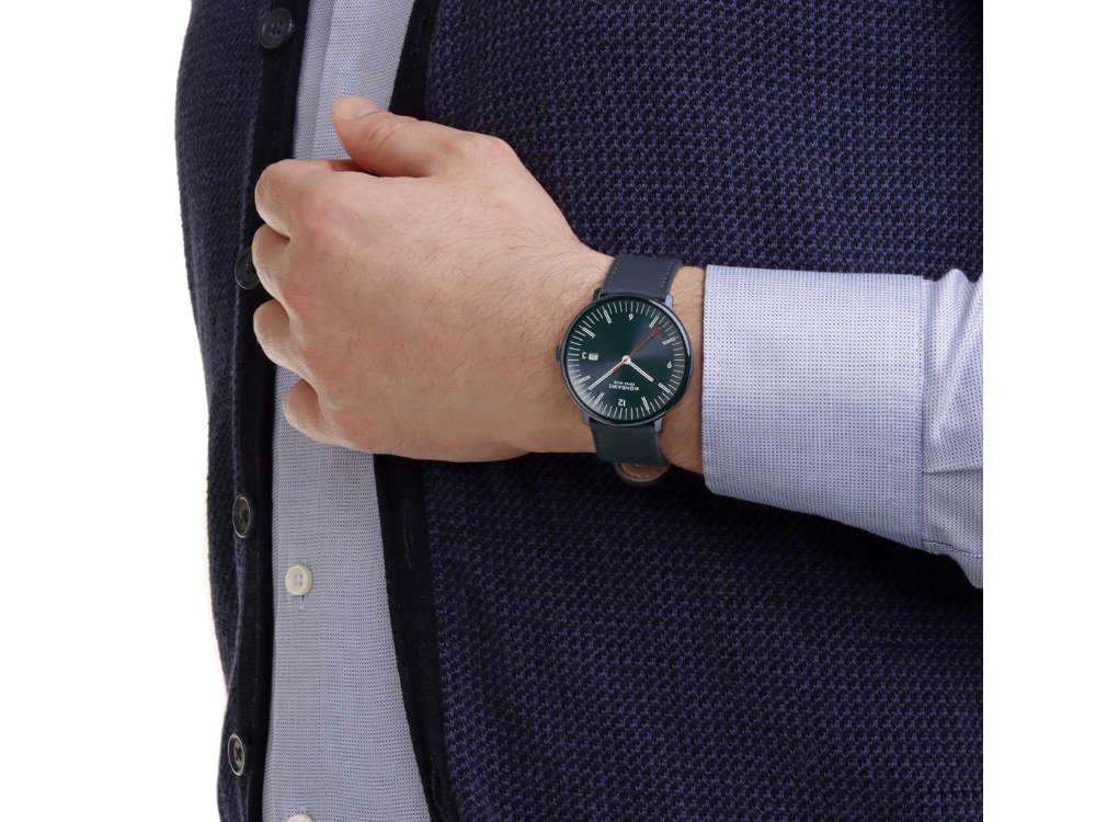 Reloj de Cuarzo Mondaine Doppio IP, Azul, 41 mm, MLE.41240.LDV