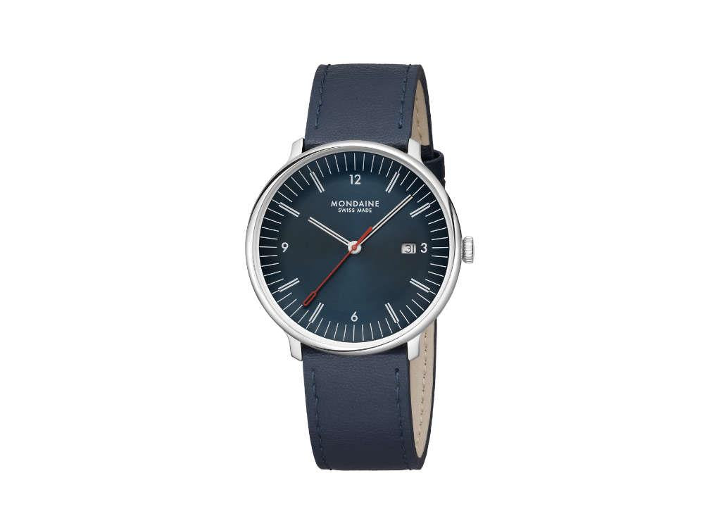 Reloj de Cuarzo Mondaine Doppio, Azul, 41 mm, MLE.41240.LQV.SET