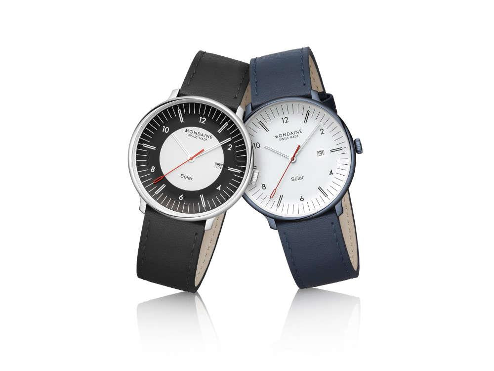 Reloj de Cuarzo SolarMondaine Doppio, Blanco, 41 mm, MLE.41910.LDV