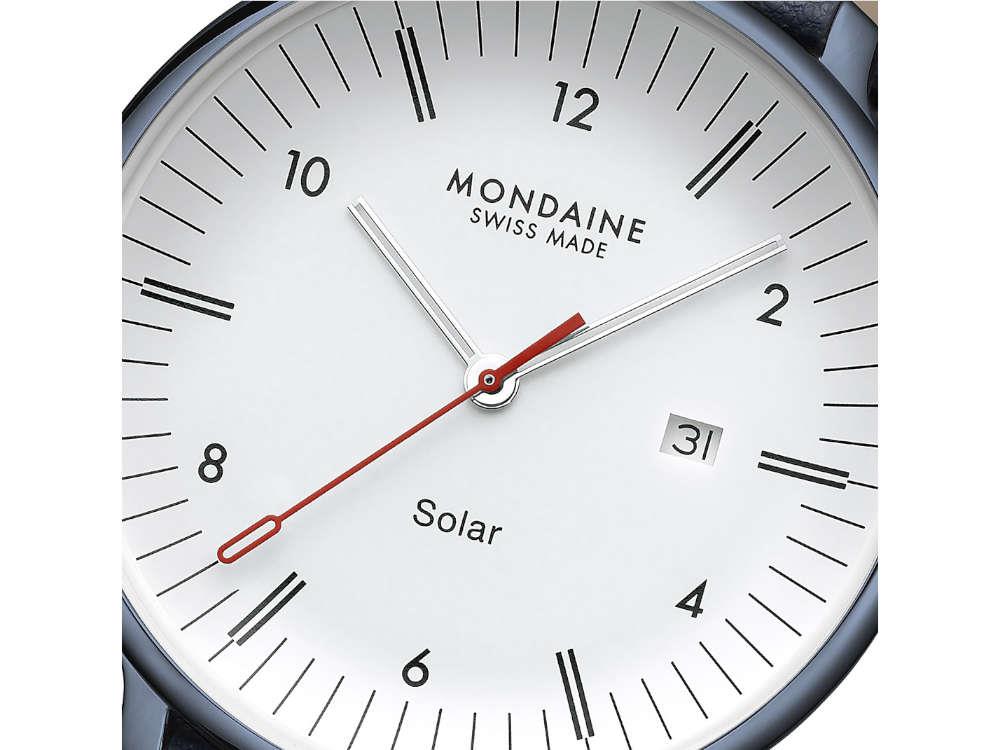 Reloj de Cuarzo Solar Mondaine Doppio IP, Blanco, 41 mm, MLE.41910.LQV