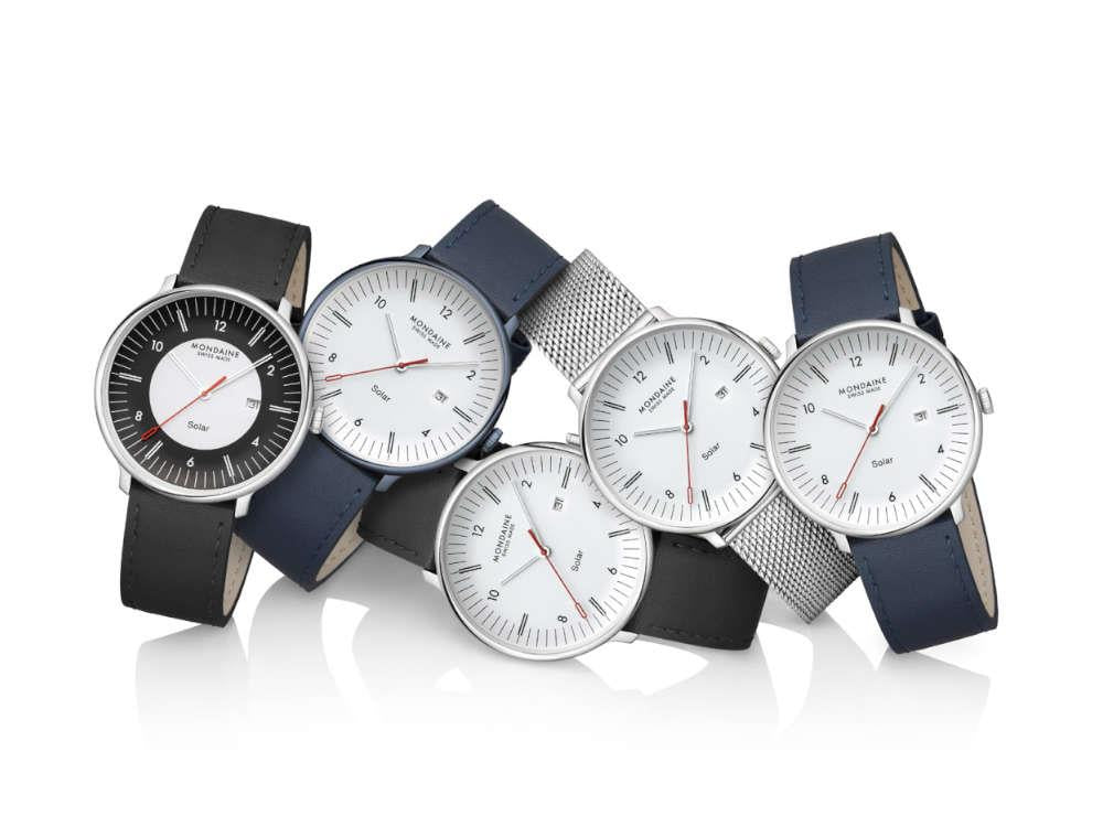 Reloj de Cuarzo Solar Mondaine Doppio IP, Blanco, 41 mm, MLE.41910.LQV