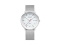 Reloj de Cuarzo Solar Mondaine Doppio, Blanco, 41 mm, MLE.41910.SM
