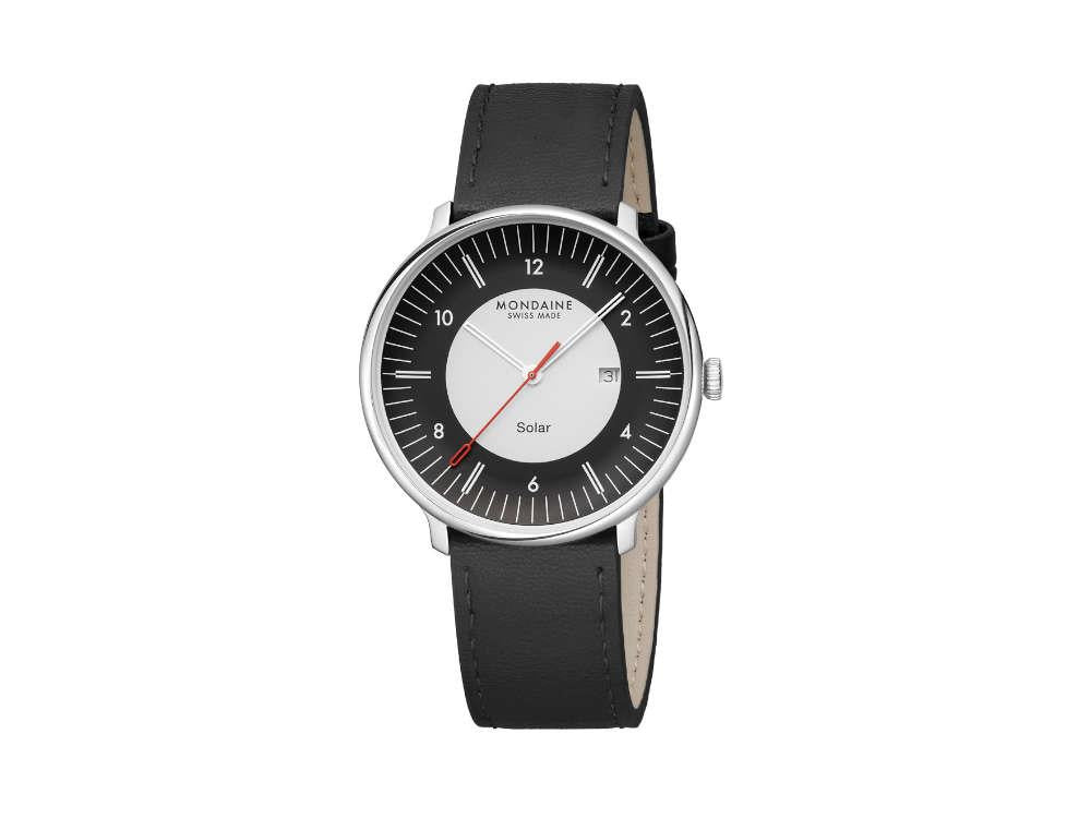 Reloj de Cuarzo Solar Mondaine Doppio, Blanco, 41 mm, MLE.41920.LBV
