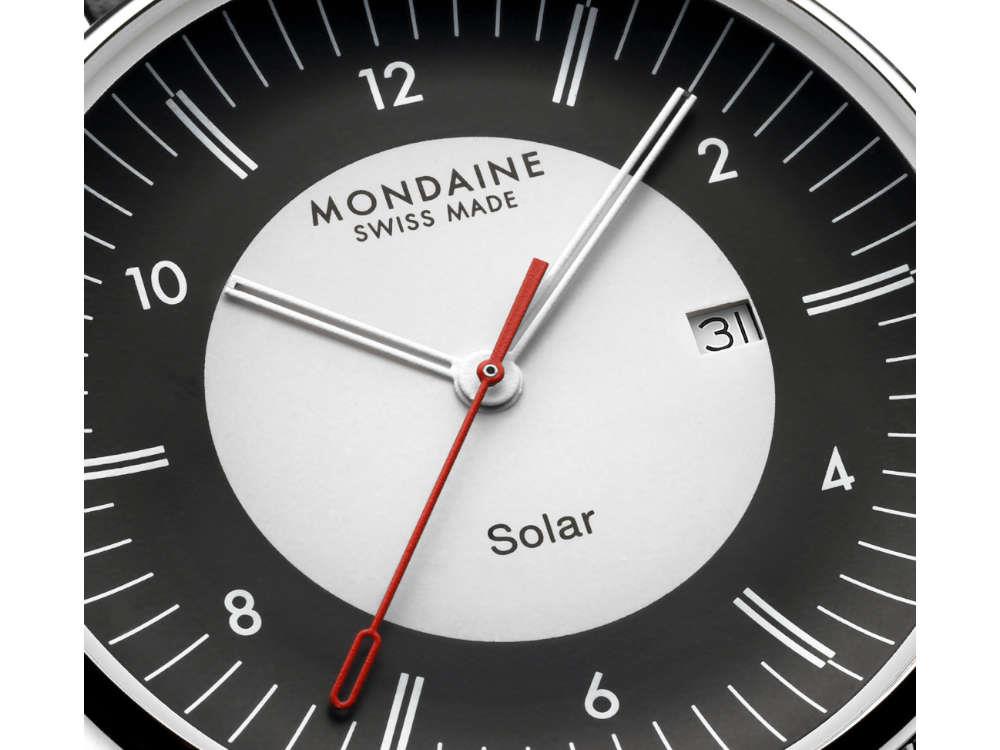 Reloj de Cuarzo Solar Mondaine Doppio, Blanco, 41 mm, MLE.41920.LBV