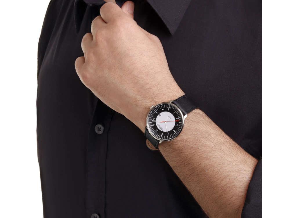 Reloj de Cuarzo Solar Mondaine Doppio, Blanco, 41 mm, MLE.41920.LBV