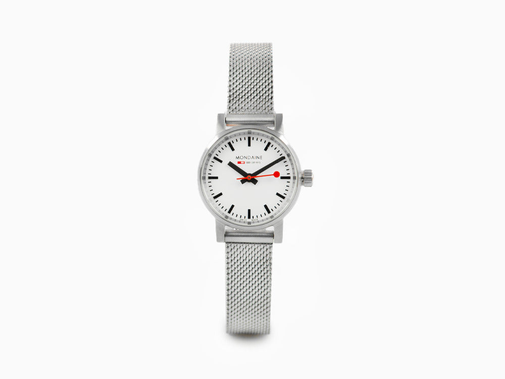 Reloj de Cuarzo Mondaine SBB Evo2 Petite, Blanco, 26mm, MSE.26110.SM