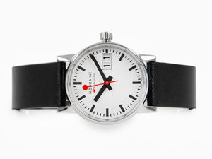Reloj de Cuarzo Mondaine SBB Evo2, Blanco, 30mm, Día, MSE.30210.LB