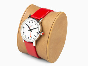 Reloj de Cuarzo Mondaine SBB Evo2, Blanco, 35 mm, Correa de piel, MSE.35110.LC