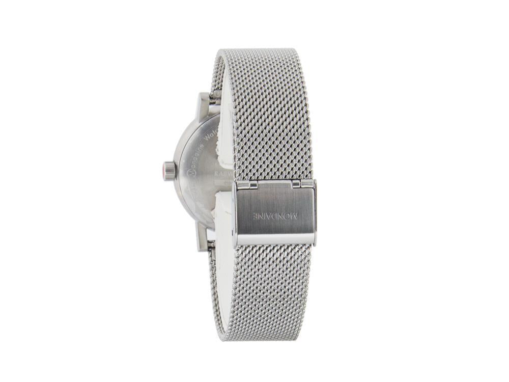 Reloj de Cuarzo Mondaine SBB Evo2, Blanco, Malla Milanesa, MSE.35110.SM