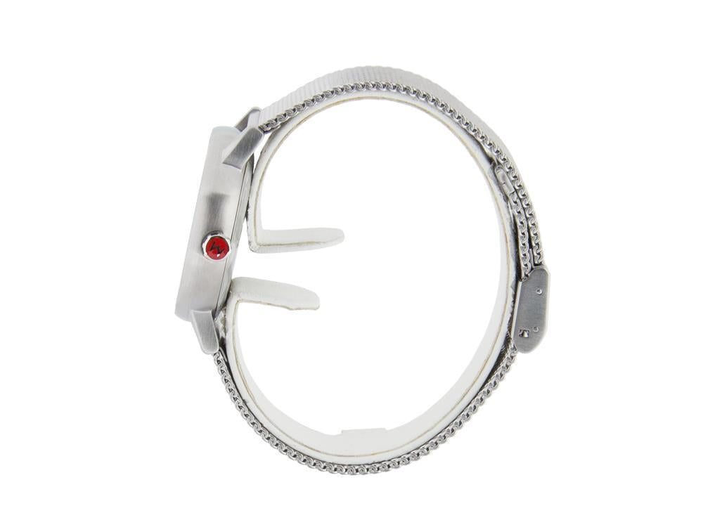Reloj de Cuarzo Mondaine SBB Evo2, Blanco, Malla Milanesa, MSE.35110.SM