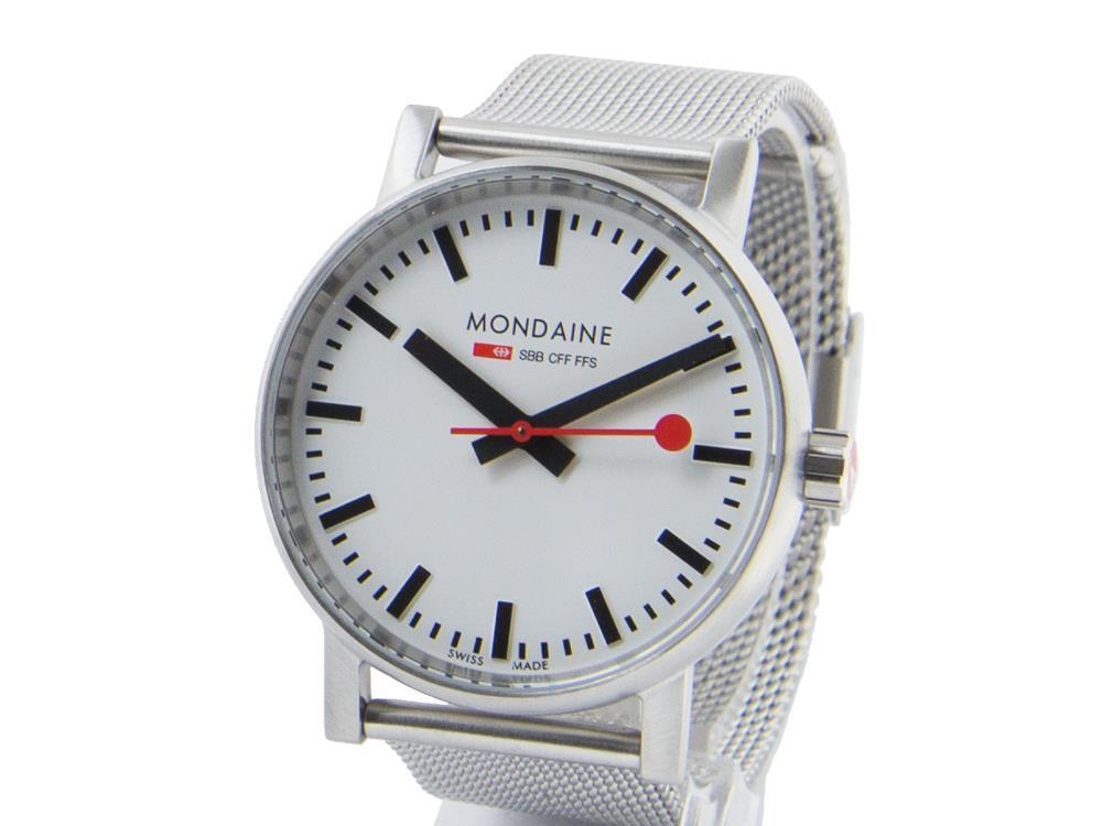 Reloj de Cuarzo Mondaine SBB Evo2, Blanco, Malla Milanesa, MSE.35110.SM