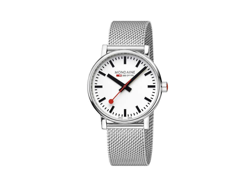 Reloj de Cuarzo Mondaine SBB Evo2, Blanco, 40 mm, MSE.40110.SM