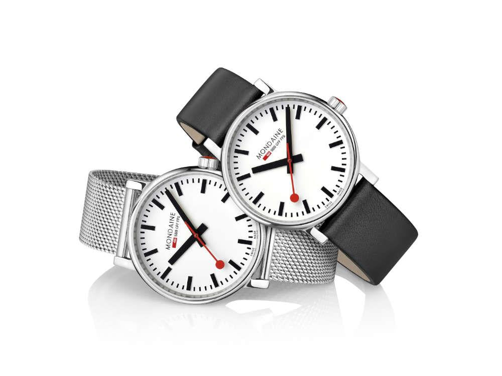 Reloj de Cuarzo Mondaine SBB Evo2, Blanco, 40 mm, MSE.40110.SM