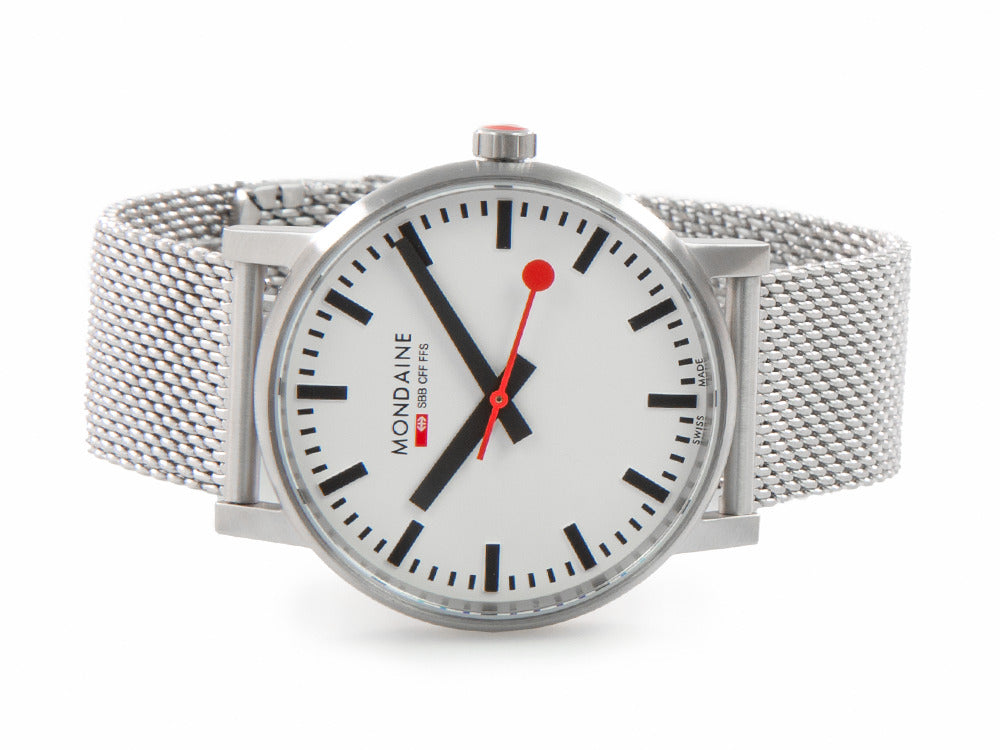 Reloj de Cuarzo Mondaine SBB Evo, Blanco, 43 mm MSE.43110.SJ