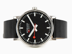 Reloj de Cuarzo Mondaine SBB Evo, Acero pulido, Negro, 43 mm MSE.43120.LB