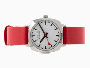 Reloj de Cuarzo Mondaine Cushion, Blanco, 31 mm, Correa de piel, MSL.31110.LCV