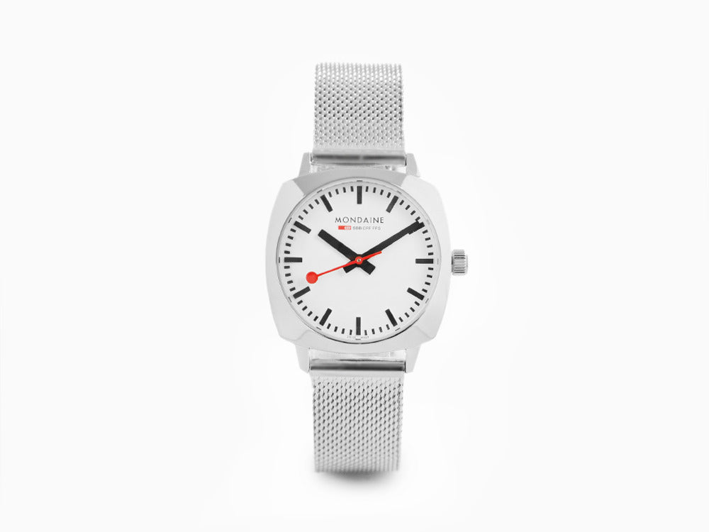 Reloj de Cuarzo Mondaine Cushion, Blanco, 31 mm, MSL.31110.SM