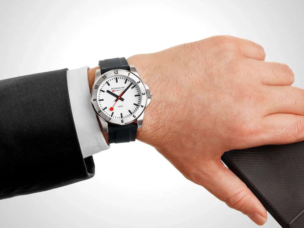 Reloj de Cuarzo Mondaine Numeri, Blanco, 42 mm, MSN.4211B.RB