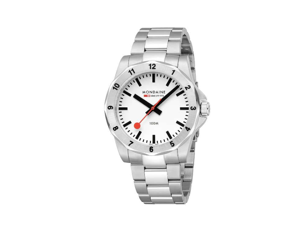 Reloj de Cuarzo Mondaine Numeri, Blanco, 42 mm, MSN.4211B.SK