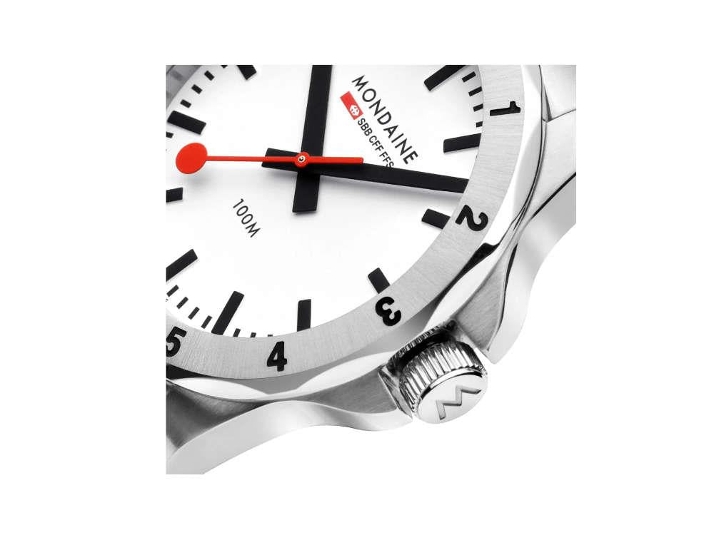 Reloj de Cuarzo Mondaine Numeri, Blanco, 42 mm, MSN.4211B.SK