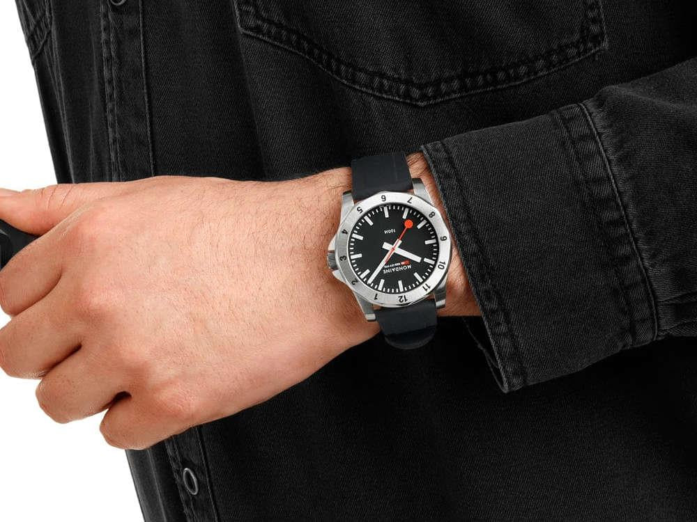 Reloj de Cuarzo Mondaine Numeri, Negro, 42 mm, MSN.42120.RB