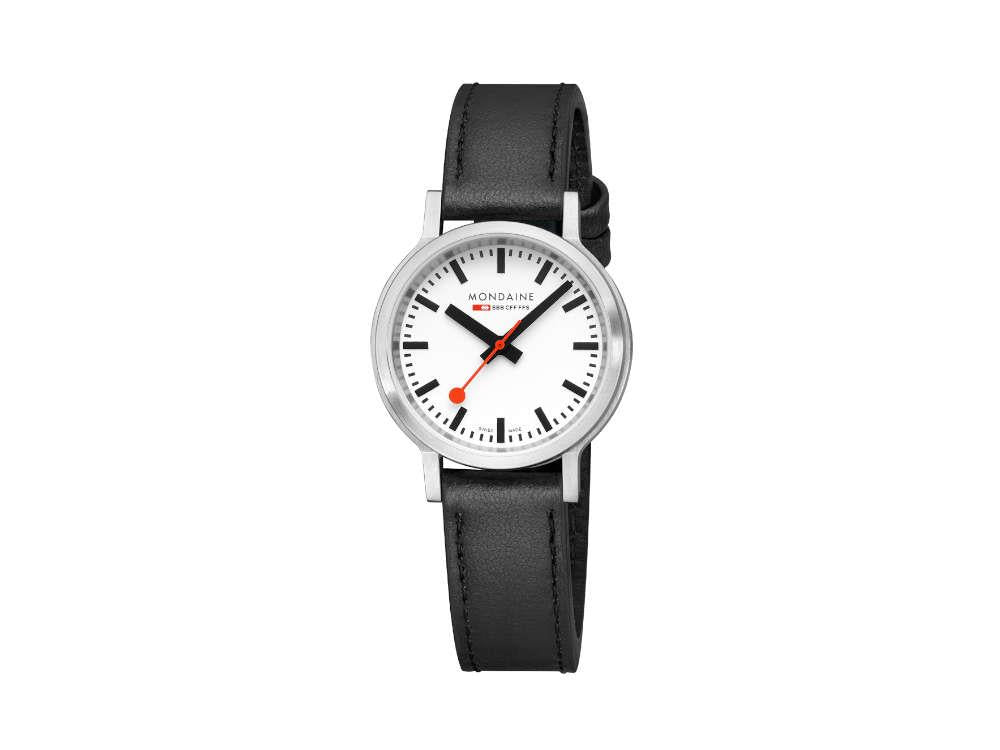 Reloj de Cuarzo Mondaine SBB Stop2go, Blanco, 34 mm, 3 atm, MST.3401B.LBV.SET