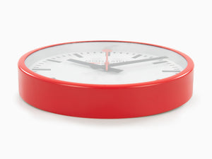 Reloj de Cuarzo Mondaine Clocks, Aluminio, Rojo, 25cm, A990.CLOCK.11SBC