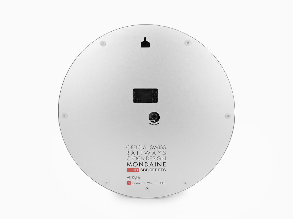 Reloj de Cuarzo Mondaine Clocks, Aluminio, Blanco, 40cm, A995.CLOCK.16SBB