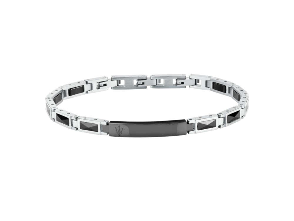 Pulsera Maserati Gioielli Ceramic, Acero, Negro, JM226ATZ79