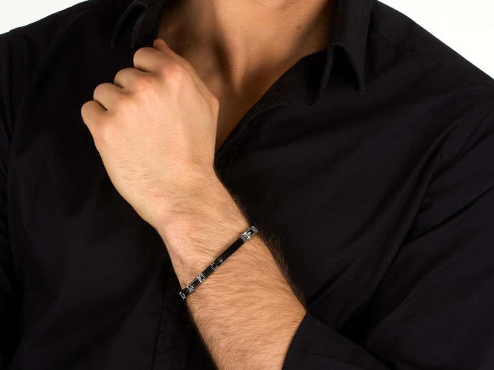 Pulsera Maserati Gioielli Ceramic, Acero, Negro, JM226ATZ79