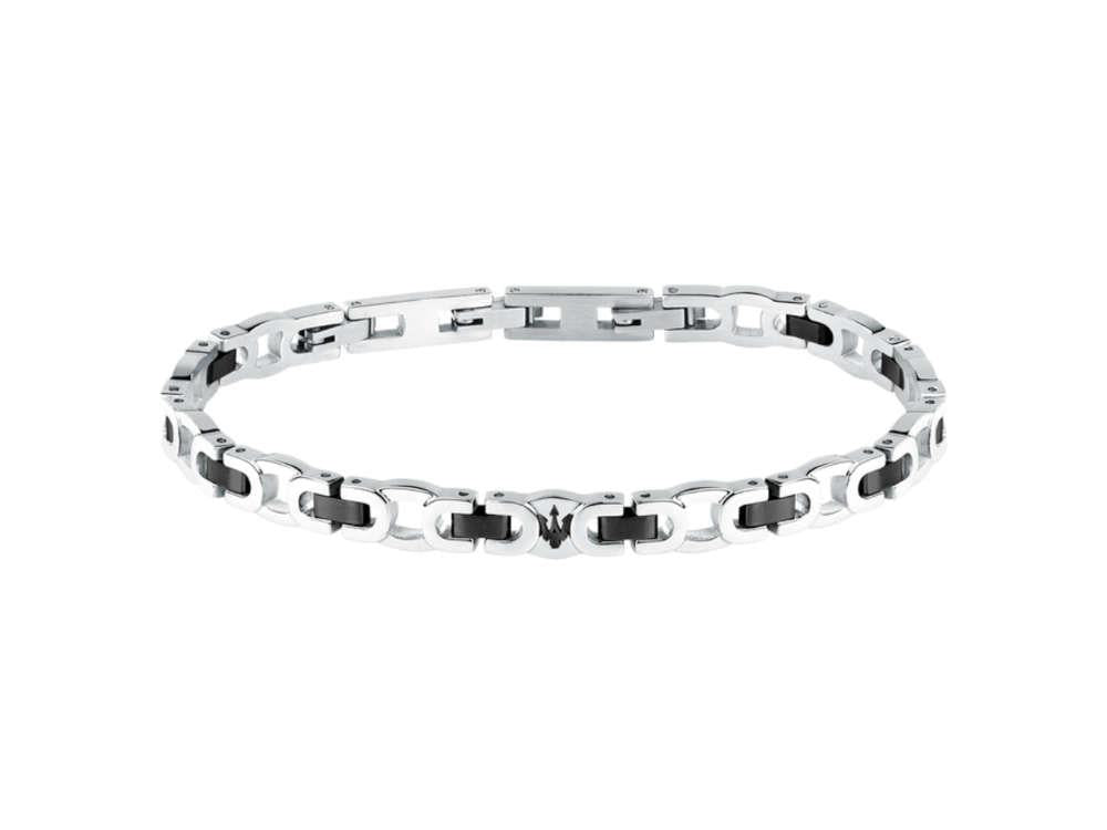 Pulsera Maserati Gioielli Iconic, Acero, Negro, JM425AVD98