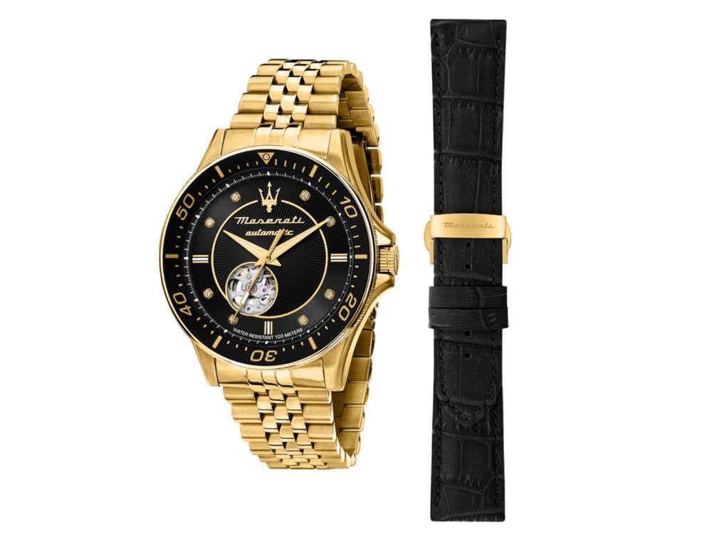 Reloj Automático Maserati Sfida, Negro, 44 mm, Edición Especial, R8823140012