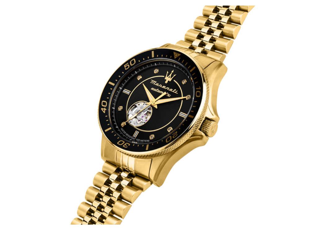 Reloj Automático Maserati Sfida, Negro, 44 mm, Edición Especial, R8823140012