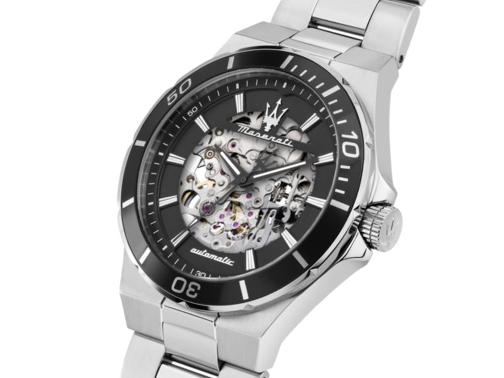 Reloj Automático Maserati Sfida, Negro, 41 mm, Cristal mineral, R8823140020