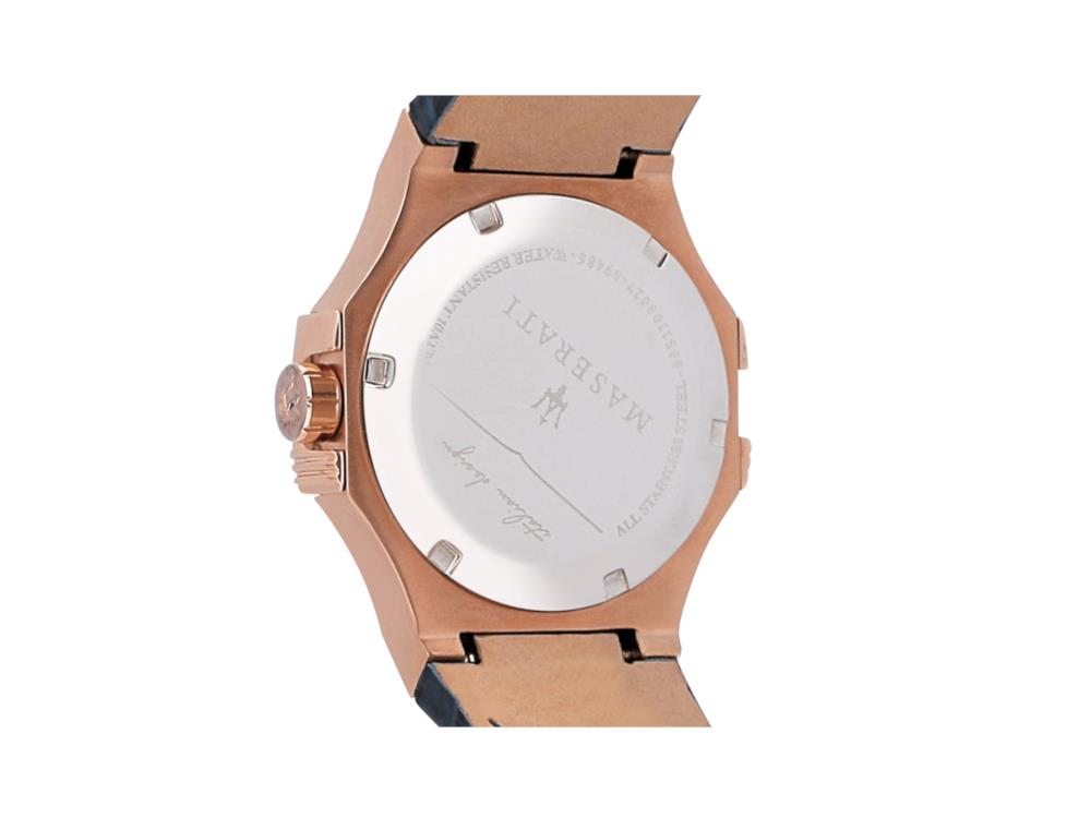 Reloj de Cuarzo Maserati Potenza, PVD Oro Rosa, Azul, 42 mm, R8851108027