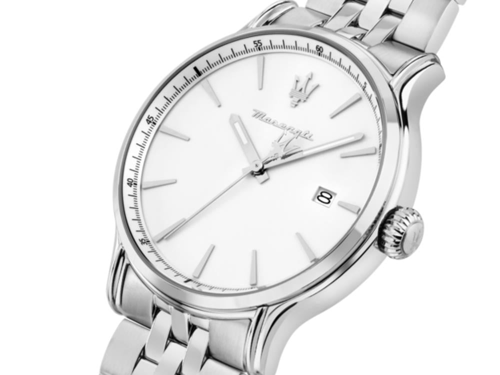 Reloj de Cuarzo Maserati Epoca Slim, Blanco, 40 mm, Cristal mineral, R8853118032