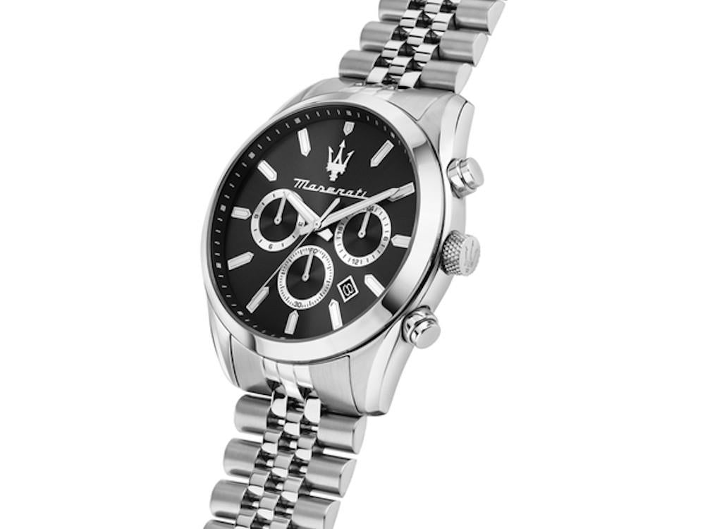 Reloj de Cuarzo Maserati Attrazione, Negro, 43 mm, Cristal mineral, R8853151022