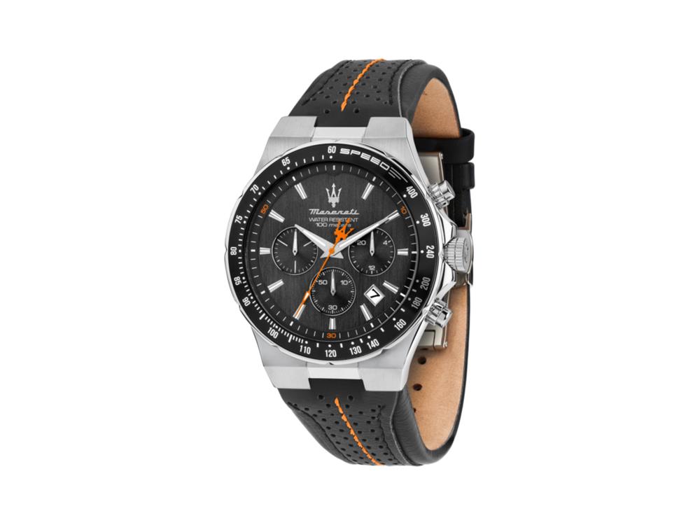 Reloj de Cuarzo Maserati Sfida, Negro, 41 mm, Cristal mineral, R8871640008