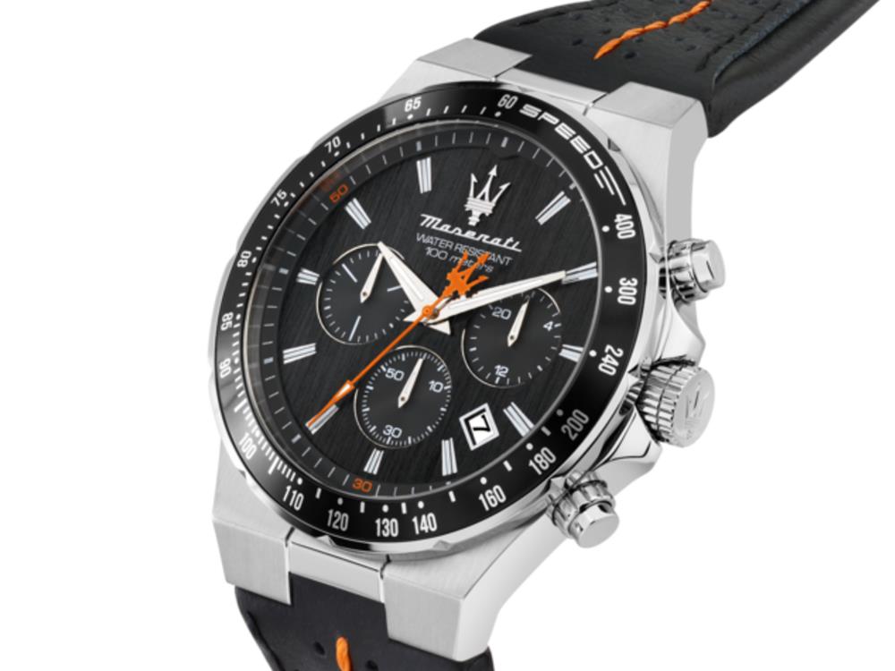 Reloj de Cuarzo Maserati Sfida, Negro, 41 mm, Cristal mineral, R8871640008