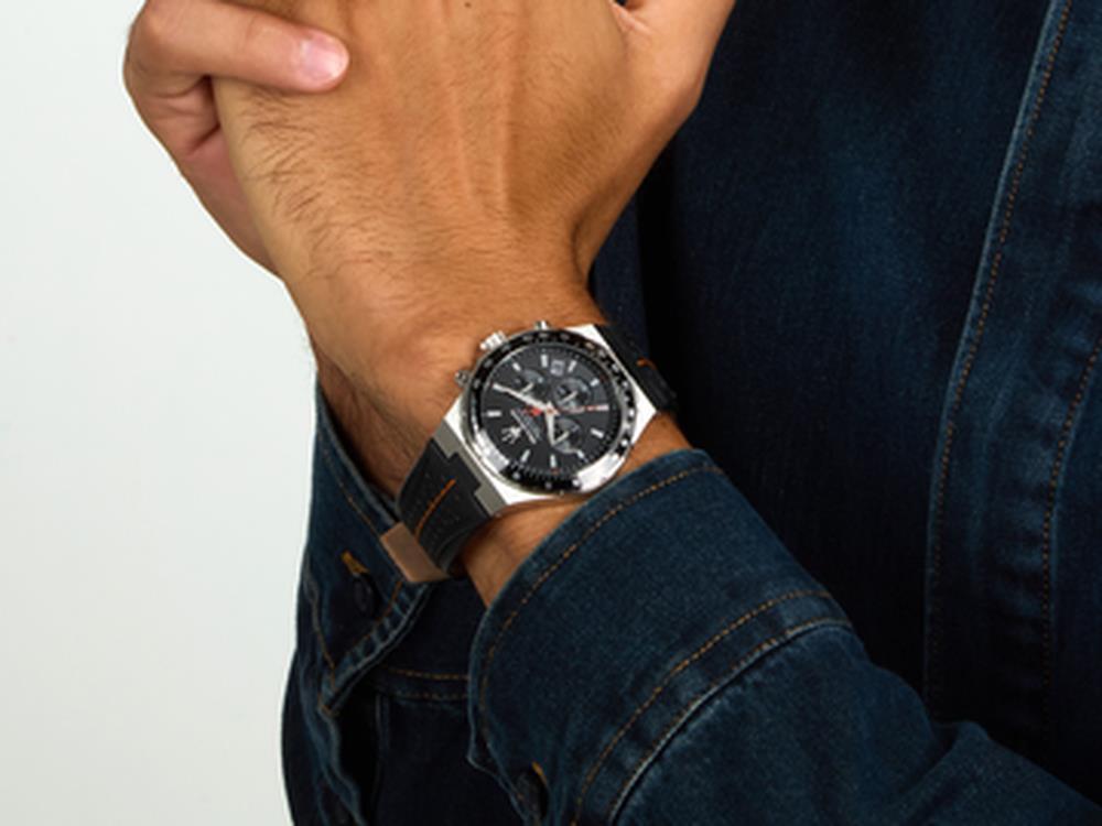 Reloj de Cuarzo Maserati Sfida, Negro, 41 mm, Cristal mineral, R8871640008