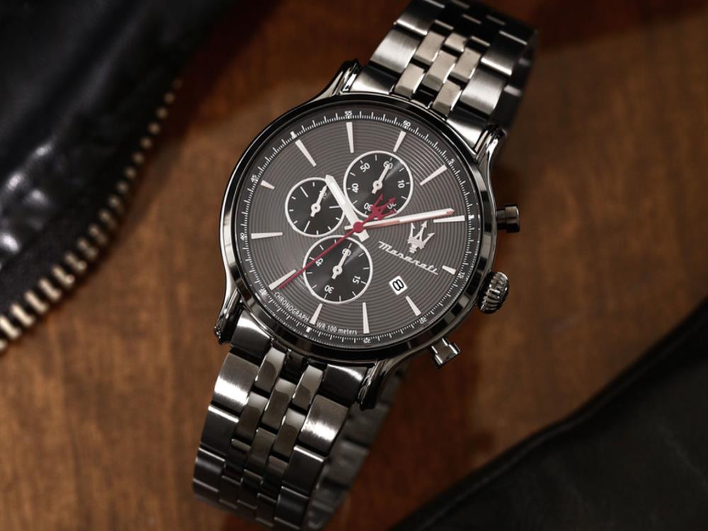 Reloj de Cuarzo Maserati Epoca Slim, Negro, 40 mm, Cristal mineral, R8873618036