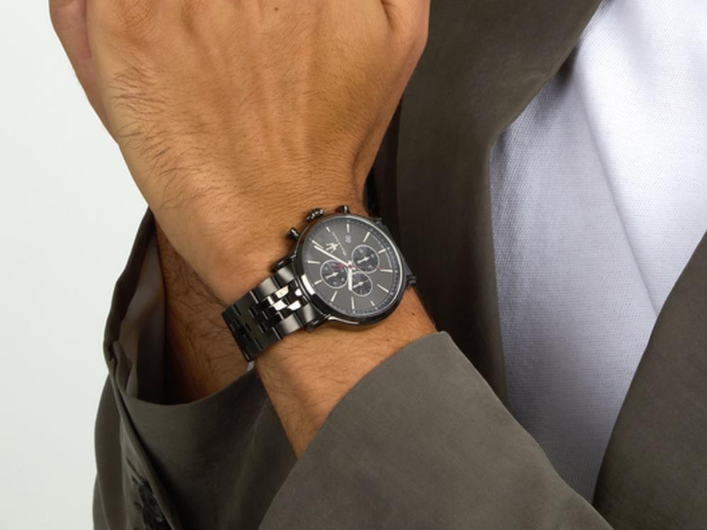 Reloj de Cuarzo Maserati Epoca Slim, Negro, 40 mm, Cristal mineral, R8873618036