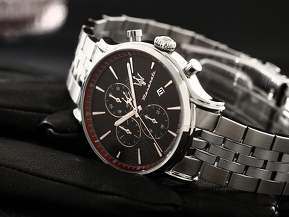 Reloj de Cuarzo Maserati Epoca Slim, Negro, 40 mm, Cristal mineral, R8873618037