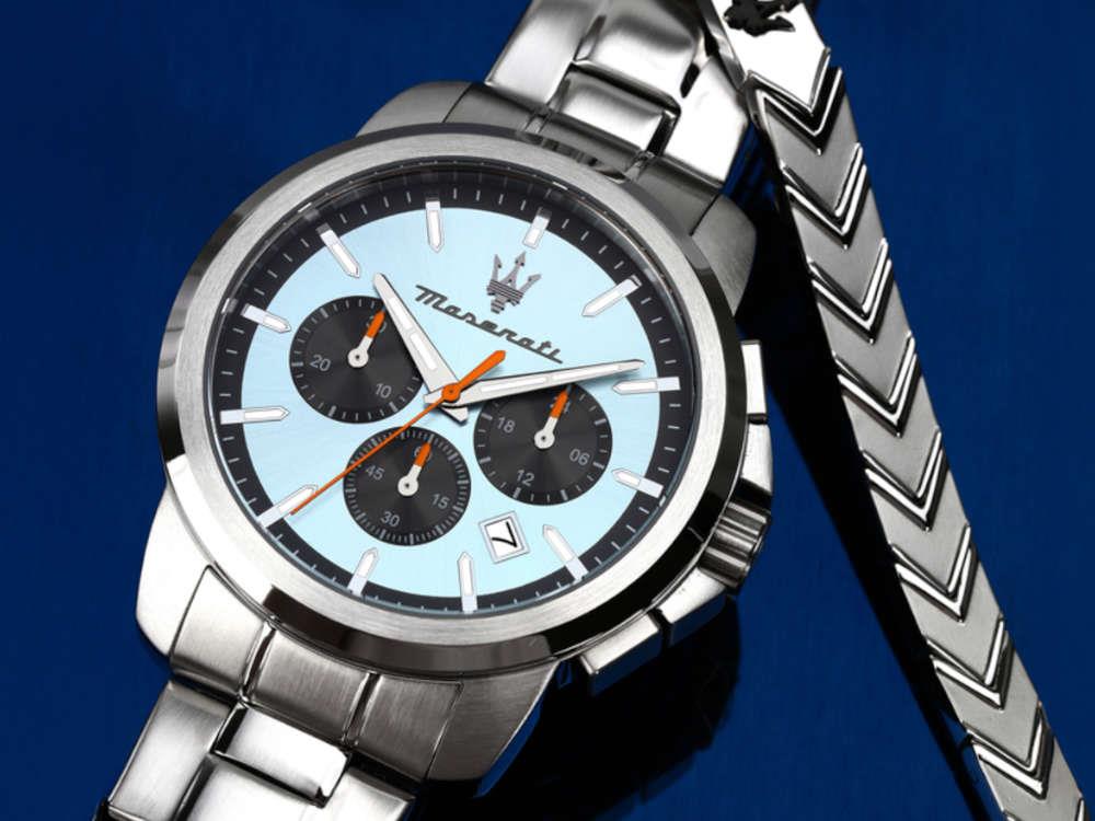 Reloj de Cuarzo Maserati Successo, Azul Celeste, 42 mm, R8873621045