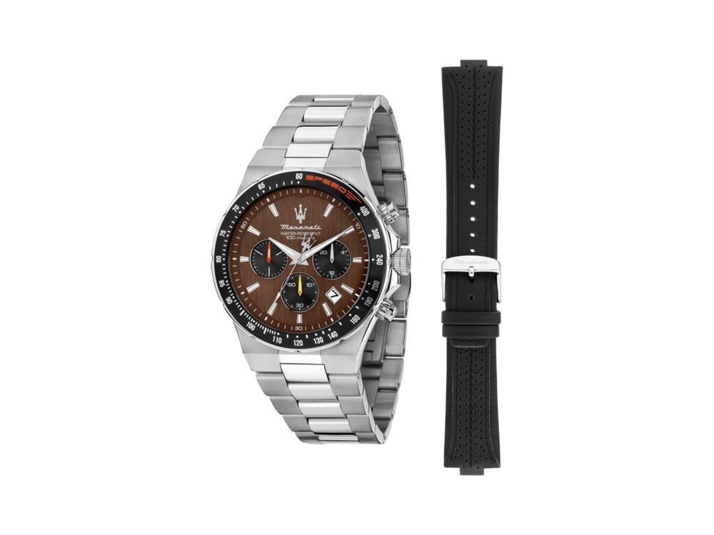 Reloj de Cuarzo Maserati Sfida, Marrón, 41 mm, Cristal mineral, R8873640026
