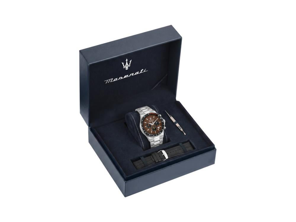 Reloj de Cuarzo Maserati Sfida, Marrón, 41 mm, Cristal mineral, R8873640026