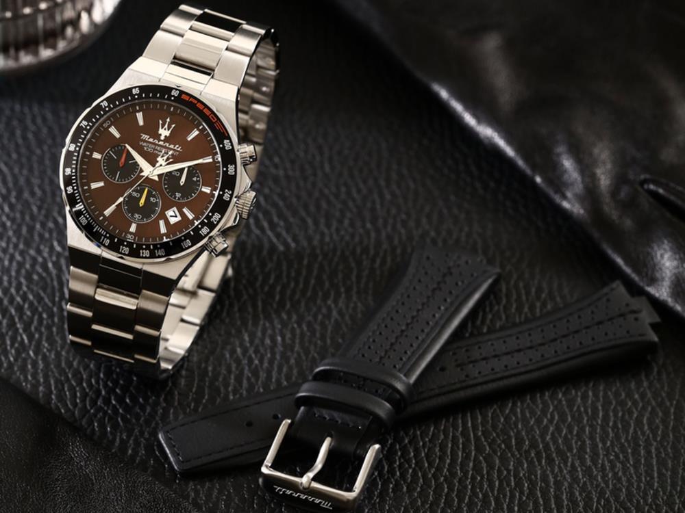 Reloj de Cuarzo Maserati Sfida, Marrón, 41 mm, Cristal mineral, R8873640026