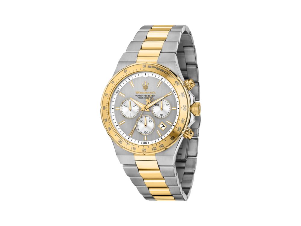 Reloj de Cuarzo Maserati Sfida, Plata, 43 mm, Cristal mineral, R8873640028